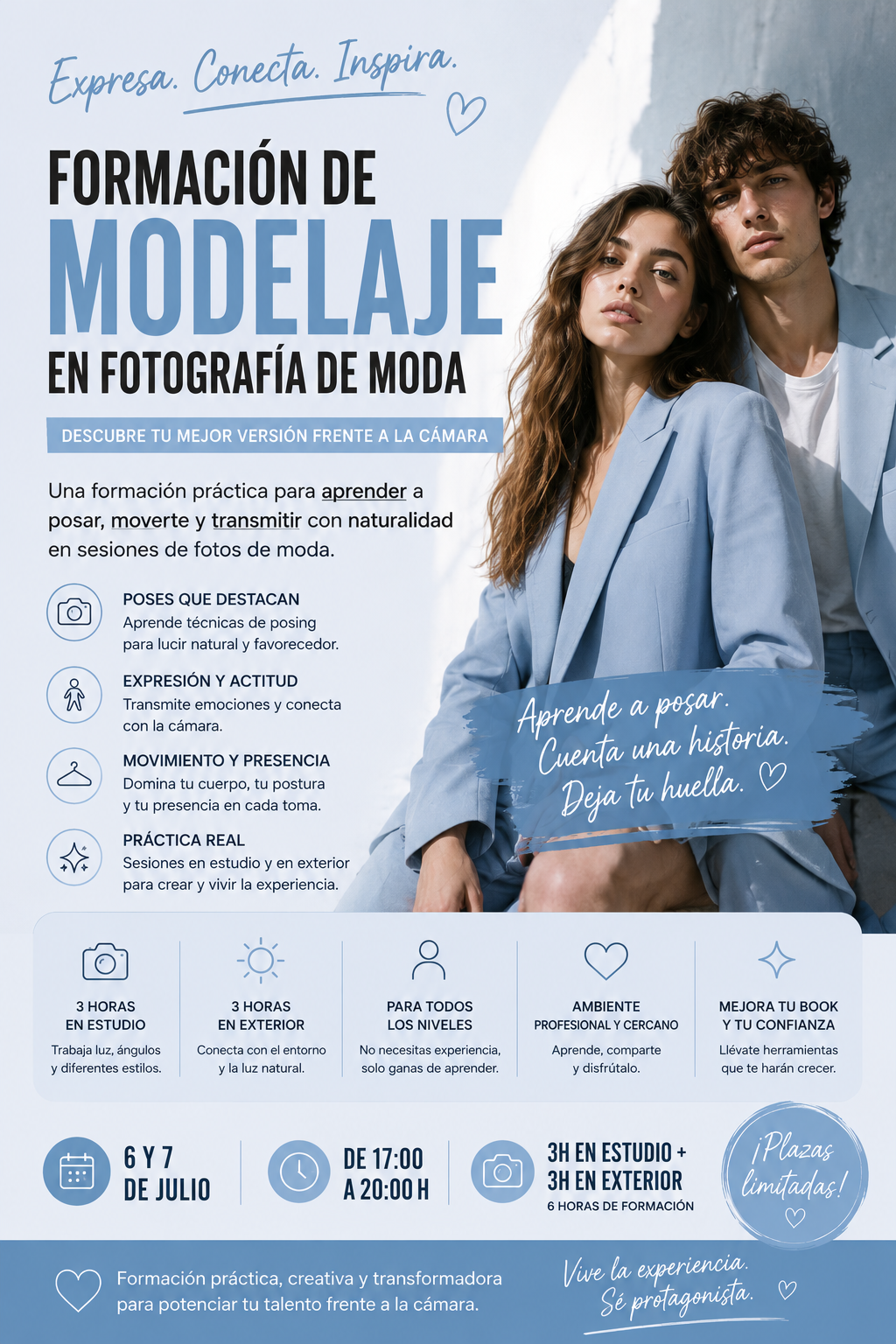 Formación de modelaje en fotografía de moda